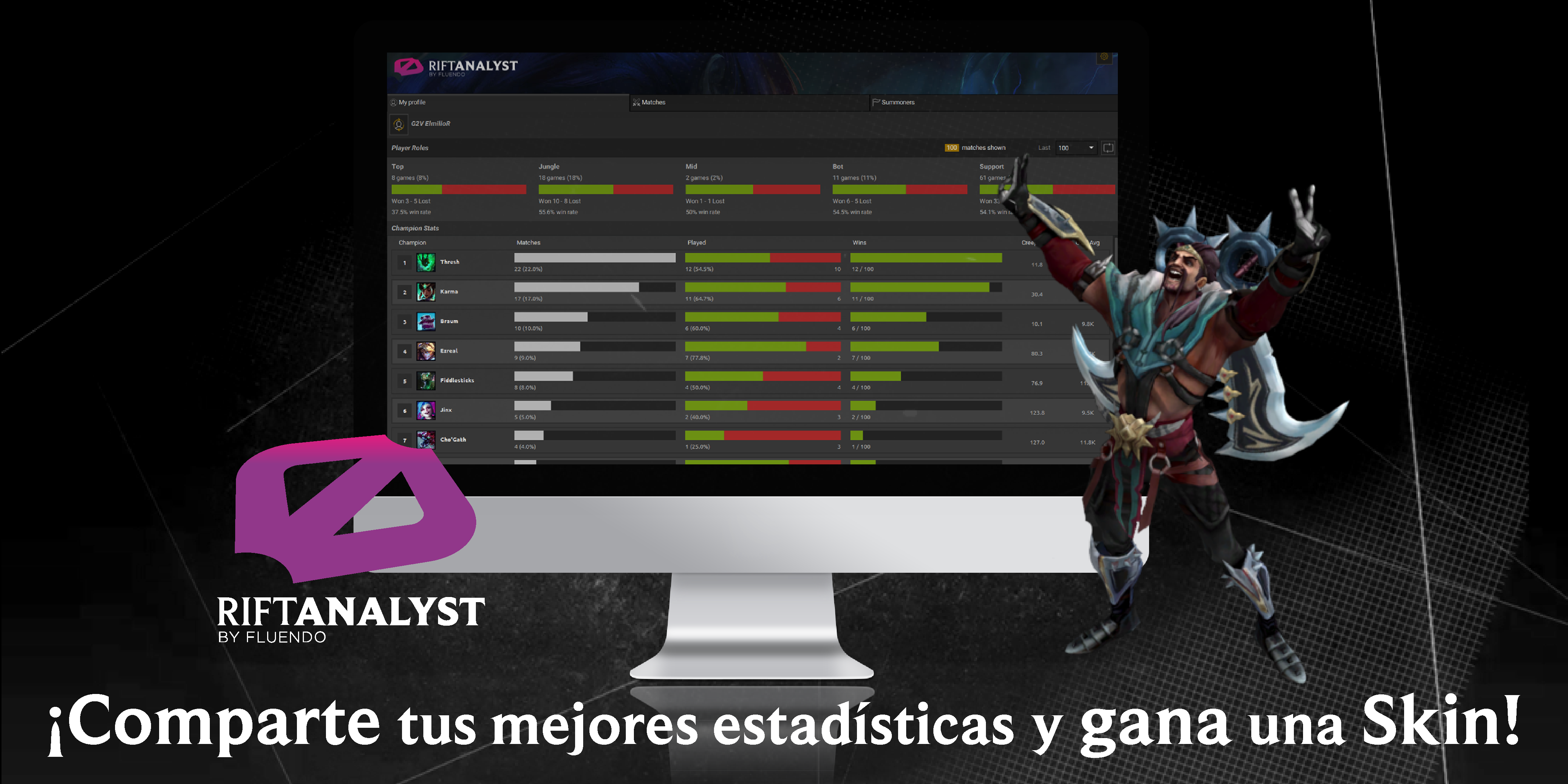 Comparte tus stats y gana una Skin!